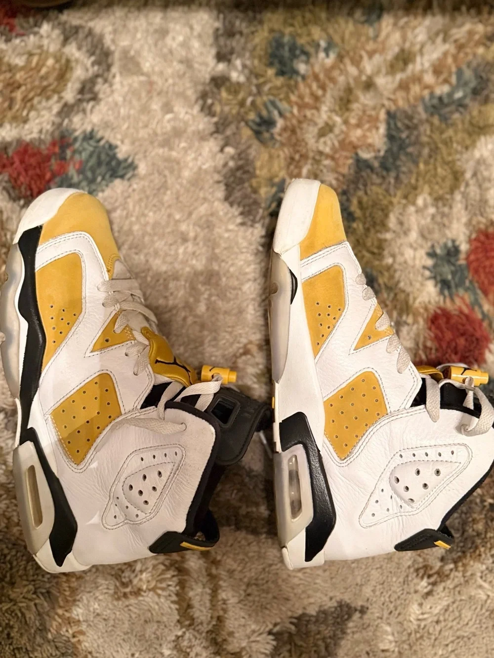 Jordan Kids' Retro Basketball Shoes - Yellow White Black